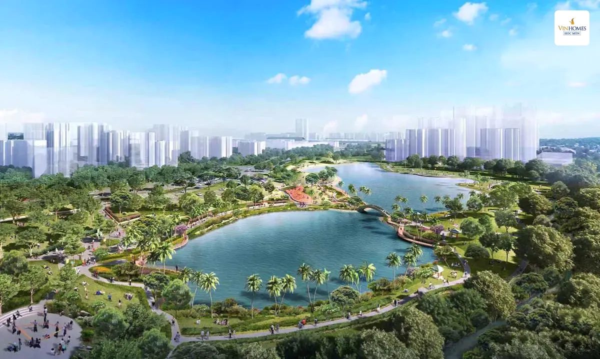 Hồ trung tâm Vinhomes Sài Gòn Park Hóc Môn